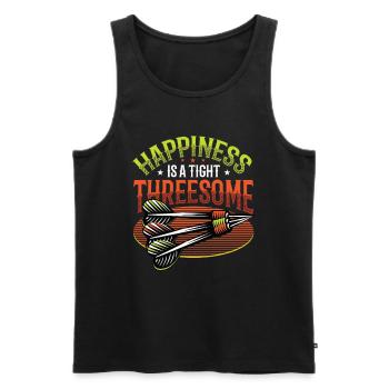 Glück Ist Ein Enges Dreiergespann, Dartpfeil - Männer Premium Bio Tank Top - Schwarz - Vorne - Michal (187cm)
