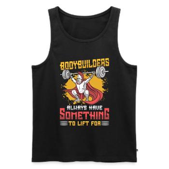 Bodybuilder Haben Etwas Zu Heben - Männer Premium Bio Tank Top - Schwarz - Vorne - Michal (187cm)