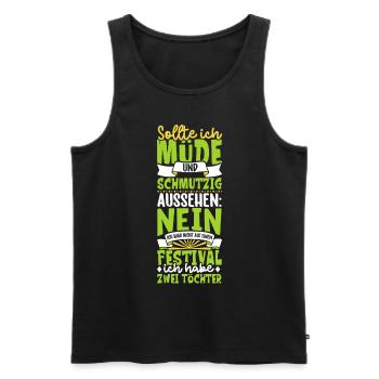 Müde und schmutzig - zwei Töchter - Männer Premium Bio Tank Top - Schwarz - Vorne - Michal (187cm)
