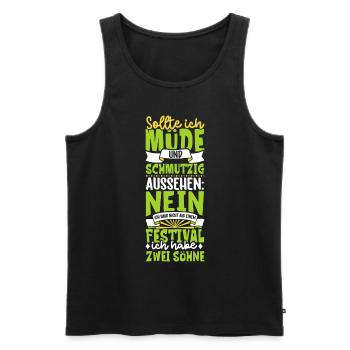 Müde und schmutzig - zwei Söhne - Männer Premium Bio Tank Top - Schwarz - Vorne - Michal (187cm)