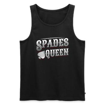 Pik Dame, Pik Kartenspiel - Männer Premium Bio Tank Top - Schwarz - Vorne - AI Model Male 178 light (178cm)