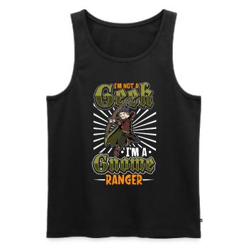 Kein geek - D20 Rollenspiel Charakter - Waldläufer - Männer Premium Bio Tank Top - Schwarz - Vorne - AI Model Male 178 light (178cm)