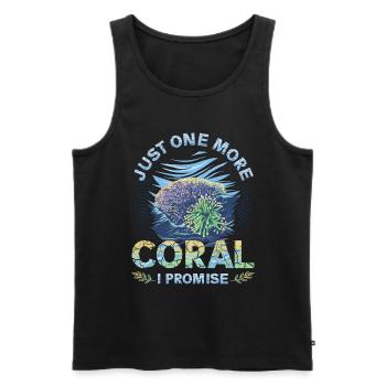 Nur Noch Eine Koralle, Verspreche Ich, Riffbecken - Männer Premium Bio Tank Top - Schwarz - Vorne - Michal (187cm)