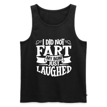 I did not fart - my bum just laughed - Furzen - Männer Premium Bio Tank Top - Schwarz - Vorne - AI Model Male 178 light (178cm)