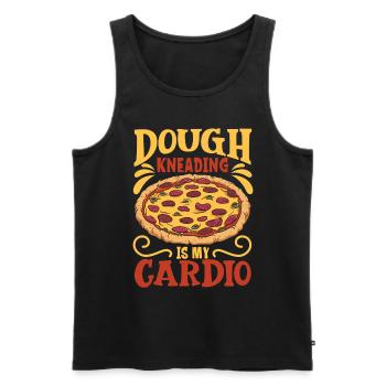 Kneading dough is my sport - pizza baker - Men's Premium Organic Tank Top - black - Front - AI Model Male 178 light (178cm)