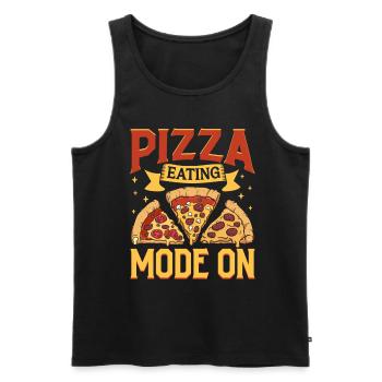 Pizza Eating Mode On - Pizza Baker - Débardeur bio Premium Homme - noir - Devant - AI Model Male 178 light (178cm)