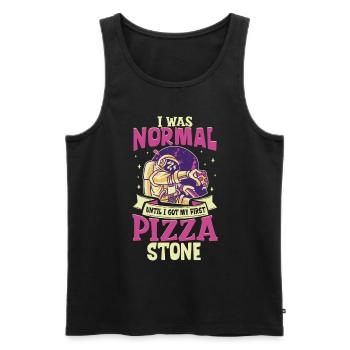 Pizza Stone - Pizza Baker - Men's Premium Organic Tank Top - black - Front - AI Model Male 178 light (178cm)