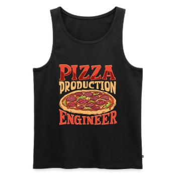 Pizza Production Engineer - Pizza Baker - Men's Premium Organic Tank Top - black - Front - Michal (187cm)