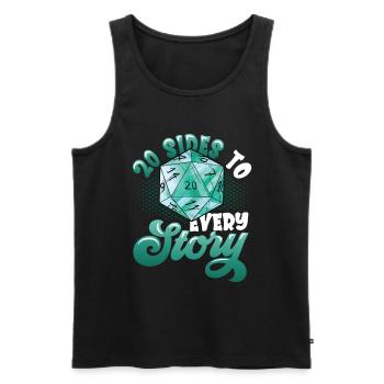 20 pages of each story, pen and paper - Men's Premium Organic Tank Top - black - Front - Michal (187cm)
