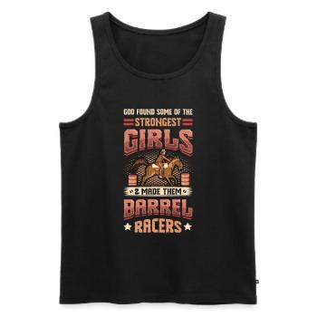 Barrel Racer Girl, Barel Racing - Débardeur bio Premium Homme - noir - Devant - Michal (187cm)