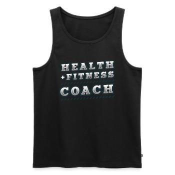 Persönlicher Gesundheits-fitness-trainer - Männer Premium Bio Tank Top - Schwarz - Vorne - Michal (187cm)