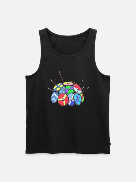 Viking Shield Wall - Men's Premium Organic Tank Top - black