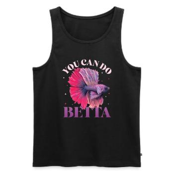 Haltung Von Betta-fischen - Männer Premium Bio Tank Top - Schwarz - Vorne - AI Model Male 178 light (178cm)