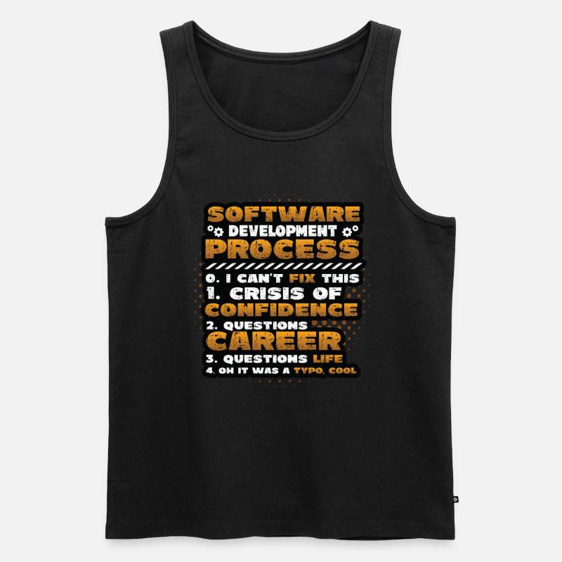 Software development process, programming - Men's Premium Organic Tank Top - black