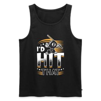 Id Hit That Pool Billiards - Men's Premium Organic Tank Top - black - Front - Michal (187cm)