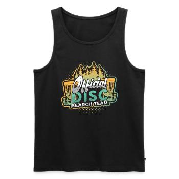 Recherche officielle de disque, Team Frisbee, Golf Disc - Débardeur bio Premium Homme - noir - Devant - Michal (187cm)
