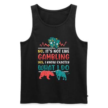 Aktienmarkt, Investor, Trader - Männer Premium Bio Tank Top - Schwarz - Vorne - Michal (187cm)