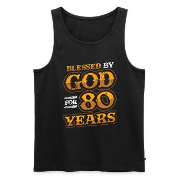 Von Gott Gesegnete Ordensleute, Seit 80 Jahren - Männer Premium Bio Tank Top - Schwarz - Vorne - Michal (187cm)