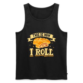 This is how I roll - Stromboli - Männer Premium Bio Tank Top - Schwarz - Vorne - AI Model Male 178 light (178cm)