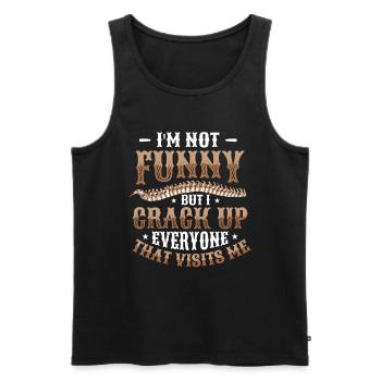 I'm not funny - Men's Premium Organic Tank Top - black - Front - AI Model Male 178 light (178cm)