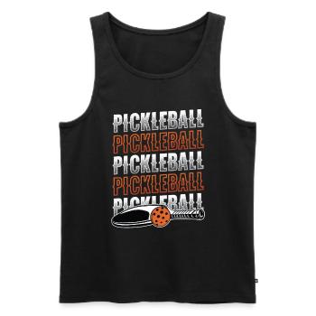 Pickleball-Liebhaber - Männer Premium Bio Tank Top - Schwarz - Vorne - Michal (187cm)