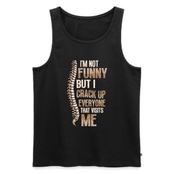I'm not funny - Men's Premium Organic Tank Top - black - Front - AI Model Male 178 light (178cm)