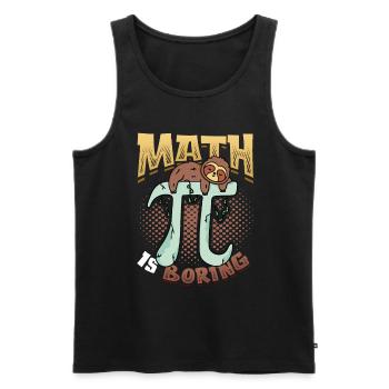 Math is boring, sloth sleeps on pi - Men's Premium Organic Tank Top - black - Front - Michal (187cm)