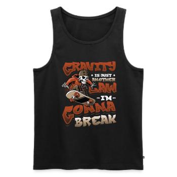 Skateboard Halfpipe, Tricks, Skateboarding - Men's Premium Organic Tank Top - black - Front - AI Model Male 178 light (178cm)