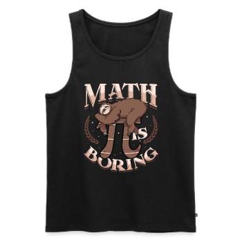 Math is boring, sloth sleeps on pi - Men's Premium Organic Tank Top - black - Front - Michal (187cm)