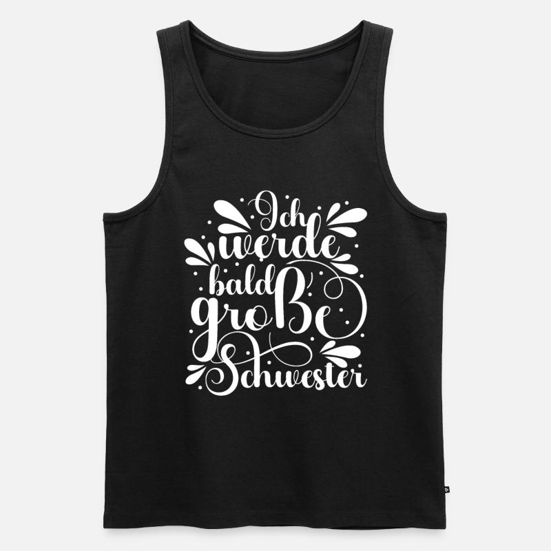 Ich werde große Schwester - Männer Premium Bio Tank Top - Schwarz