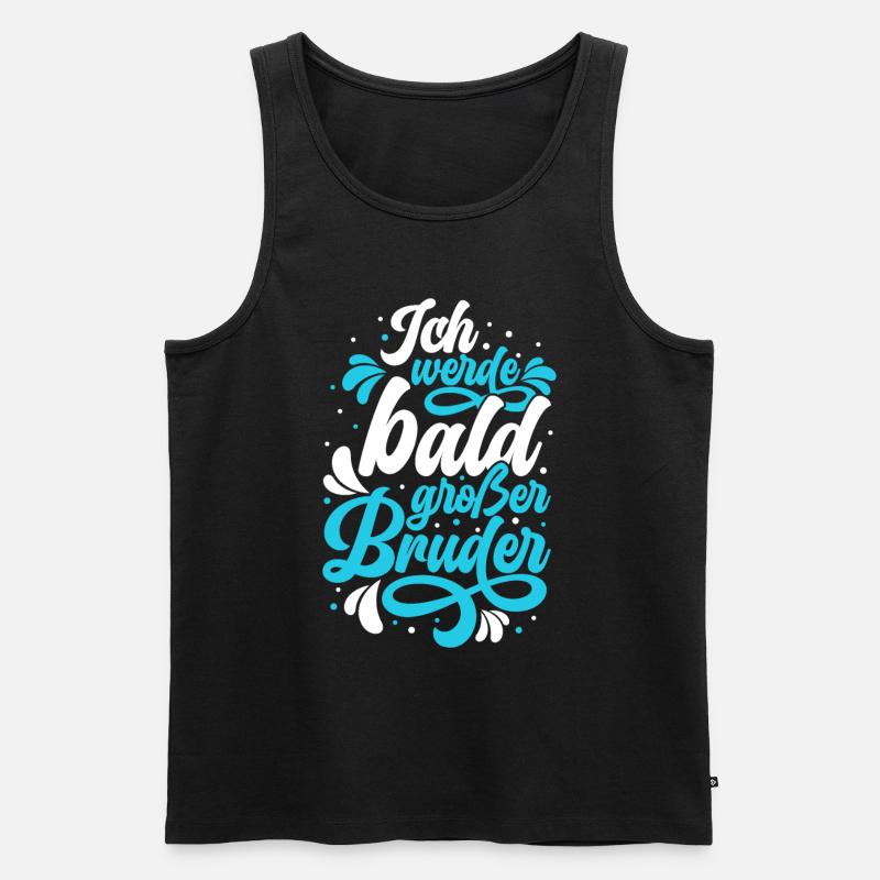 Ich werde bald großer Bruder - Männer Premium Bio Tank Top - Schwarz