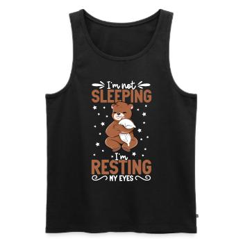 I don't sleep - Bear - Men's Premium Organic Tank Top - black - Front - Michal (187cm)