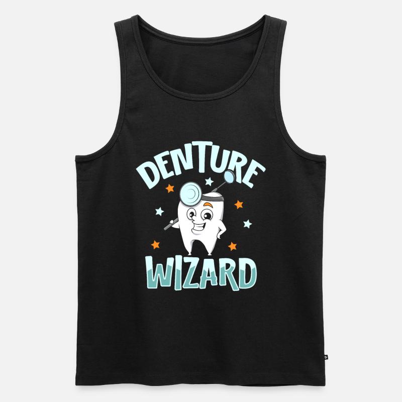 Dentition Wizard - Dentist - Men's Premium Organic Tank Top - black