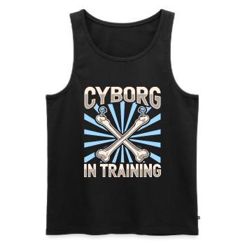 Cyborg in training - New hip - Men's Premium Organic Tank Top - black - Front - Michal (187cm)