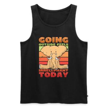 Draußen Zu Gehen, Fühlt Sich Heute Faul An - Männer Premium Bio Tank Top - Schwarz - Vorne - Michal (187cm)