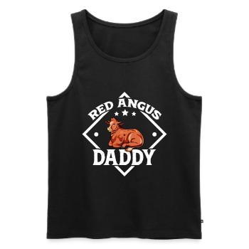 Red Angus Daddy - Bœuf Red Angus - Débardeur bio Premium Homme - noir - Devant - AI Model Male 178 light (178cm)