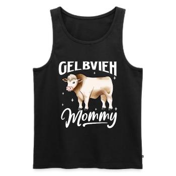 Gelbvieh Mommy - Gelbvieh Rind - Männer Premium Bio Tank Top - Schwarz - Vorne - Michal (187cm)