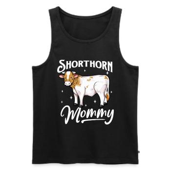 Shorthorn Mommy - Shorthorn Rind - Männer Premium Bio Tank Top - Schwarz - Vorne - Michal (187cm)