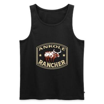 Watussi Rind - Ankole Rancher - Männer Premium Bio Tank Top - Schwarz - Vorne - Michal (187cm)