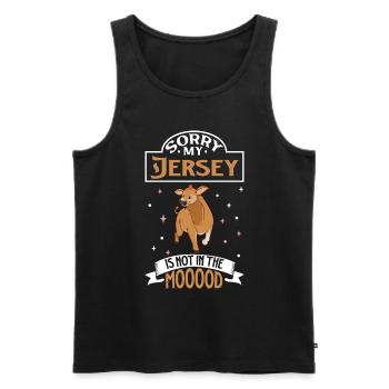 Not in the mood - Jersey - Men's Premium Organic Tank Top - black - Front - AI Model Male 178 light (178cm)