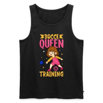 Bocce Queen in Training - Boccia - Men's Premium Organic Tank Top - black - Front - Michal (187cm)