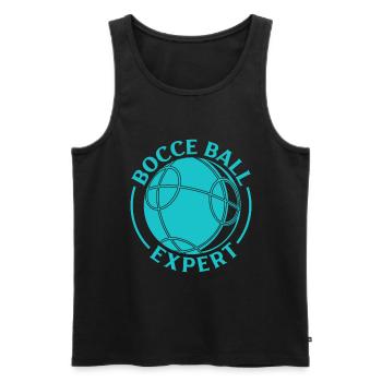 Bocce Ball Expert - Boccia - Men's Premium Organic Tank Top - black - Front - Michal (187cm)