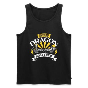 Fantastische Drachenboot Crew - Männer Premium Bio Tank Top - Schwarz - Vorne - AI Model Male 178 light (178cm)