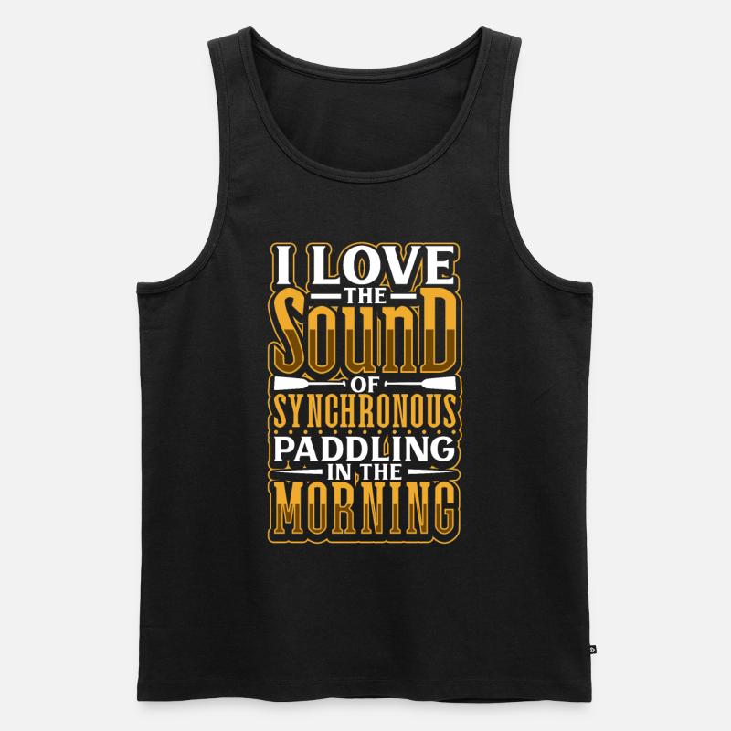 Der Klang vom Paddeln - Drachenboot - Männer Premium Bio Tank Top - Schwarz