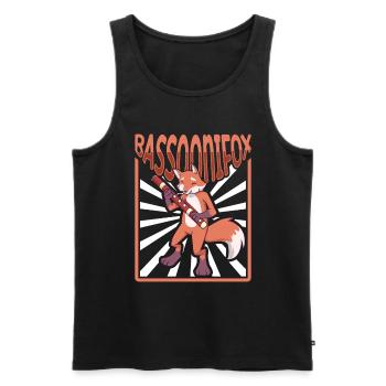 Bassoonifox - Fuchs mit Fagott - Männer Premium Bio Tank Top - Schwarz - Vorne - Michal (187cm)