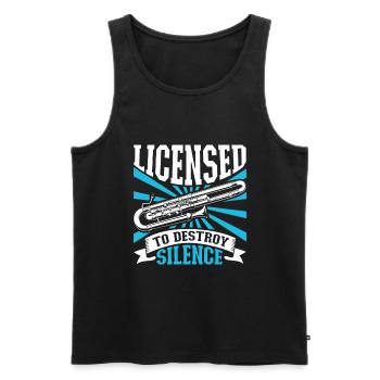 Lizenz zum Krach machen - Kontrafagott - Männer Premium Bio Tank Top - Schwarz - Vorne - AI Model Male 178 light (178cm)