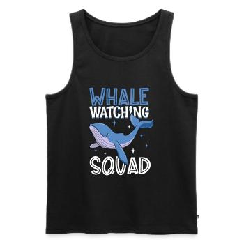 Whale Watching Squad - Walbeobachtung - Männer Premium Bio Tank Top - Schwarz - Vorne - Michal (187cm)
