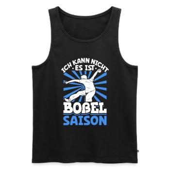 Ich kann nicht es ist Boßel Saison - Bosseln - Männer Premium Bio Tank Top - Schwarz - Vorne - AI Model Male 178 light (178cm)
