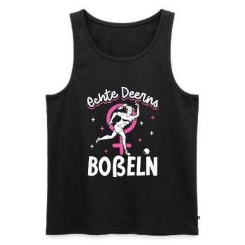 Echte Deerns Boßeln - Männer Premium Bio Tank Top - Schwarz - Vorne - Michal (187cm)