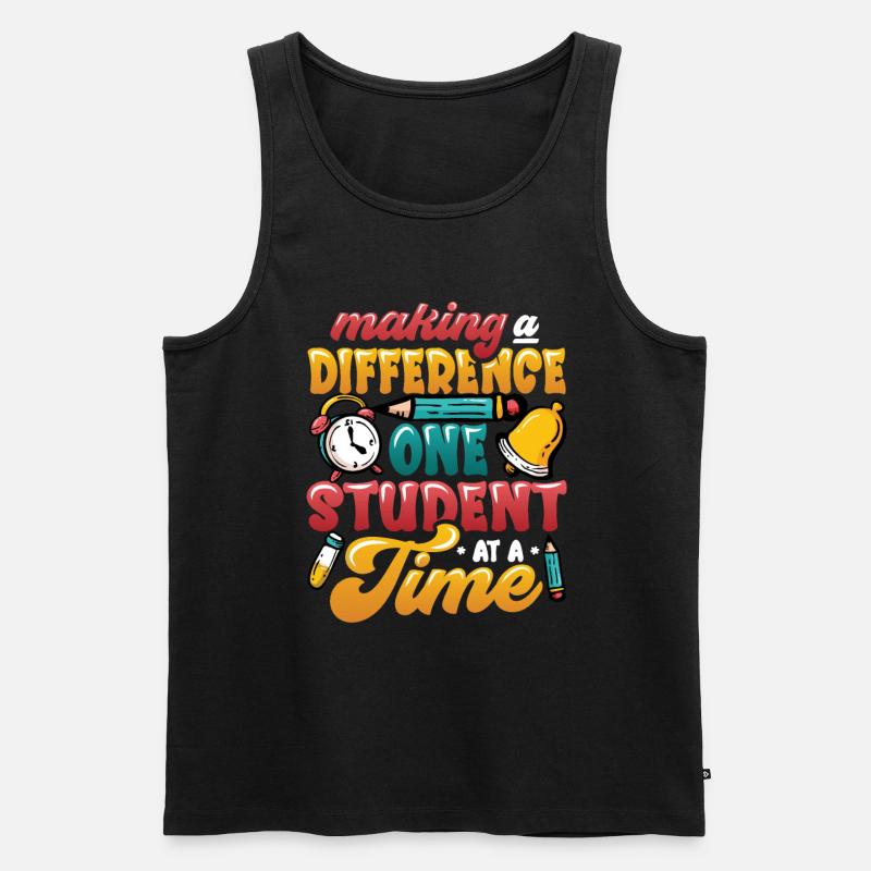 Making a difference - Men's Premium Organic Tank Top - black